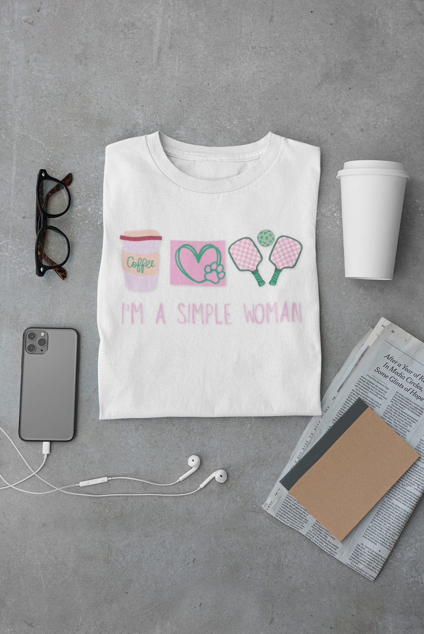 I'm A Simple Woman Pickleball T-Shirt