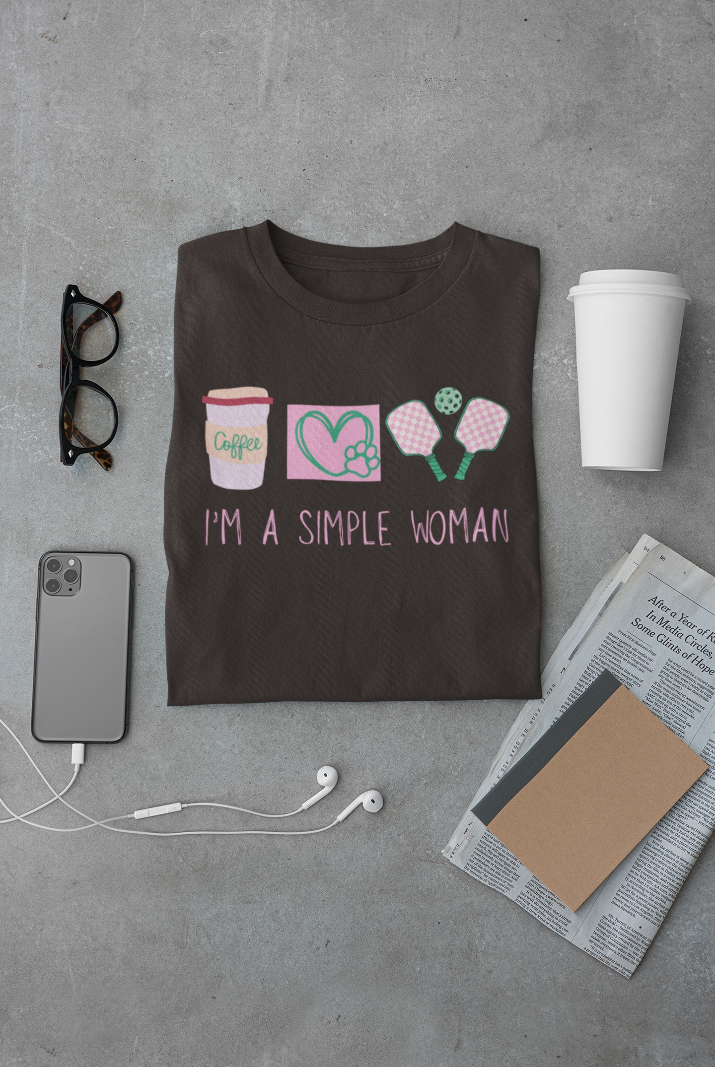 I'm A Simple Woman Pickleball T-Shirt