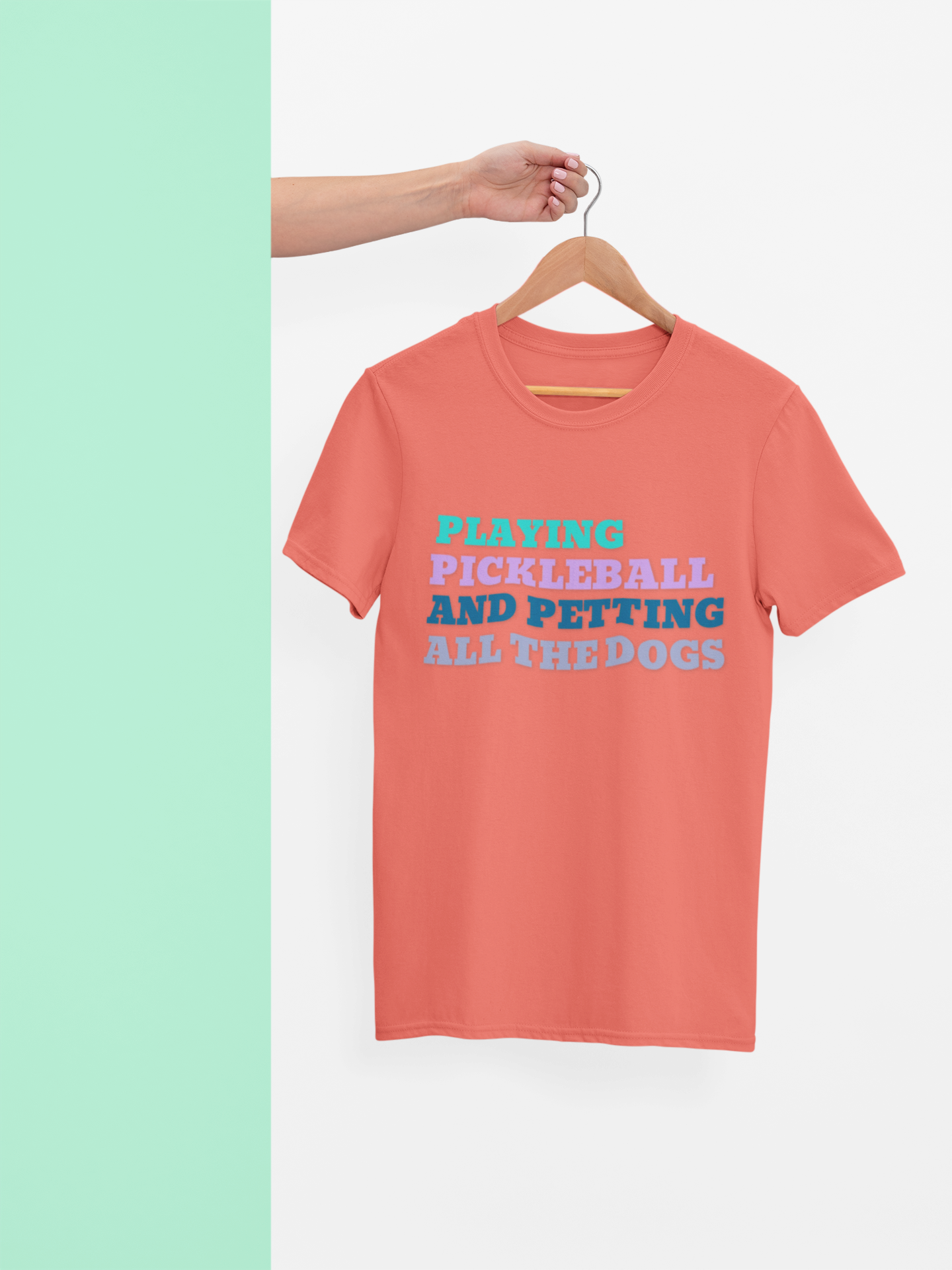 Comfort Colors Playing Pickleball and Petting All the Dogs T-Shirt