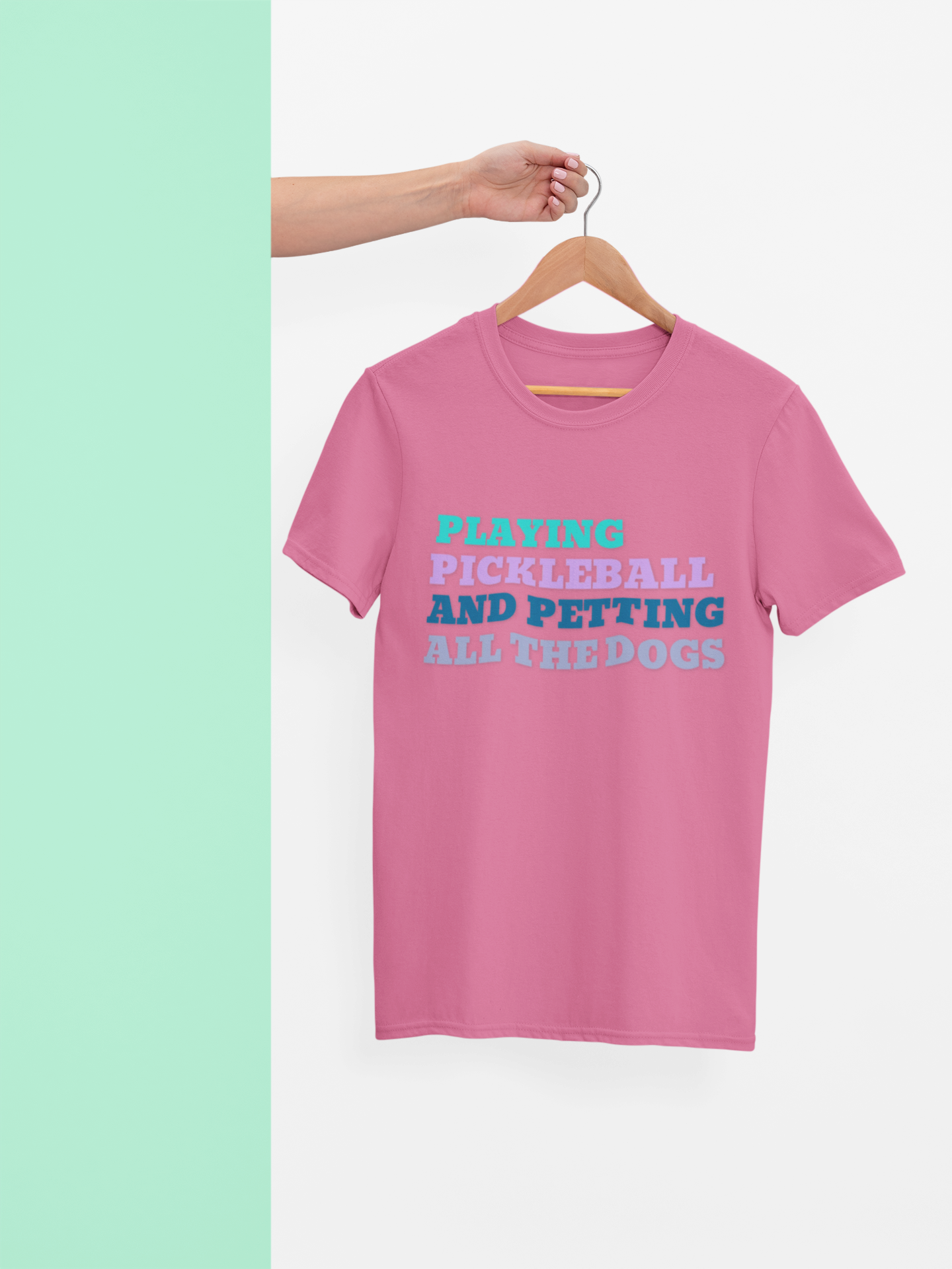 Comfort Colors Playing Pickleball and Petting All the Dogs T-Shirt